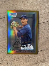 2010 Bowman Chrome Andrelton Simmons 1st Gold Refractor /50 Rookie Card # BDPP23