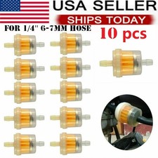10pcs Motor Inline Gas Oil Fuel Filter Small Engine For 14 Line 6-7mm Hose