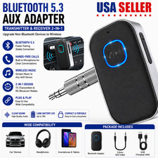 Bluetooth Transmitter Call Music Receiver 3.5mm Jack AUX Adapter Car Smartphones