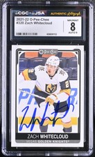 Zach Whitecloud Signed 2021-22 O-Pee-Chee Card #320 OPC CGC 8 JSA 9 Auto