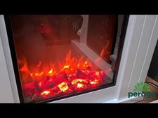 CAMINO ELETTRICO CHIARA CON INSERTO MANTELLO LEGNO BIANCO GMR NOVITA' CAMINETTO