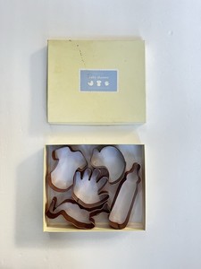 Very RARE Martha Stewart By Mail Copper Baby Shower Cookie Cutters Stork Bottle