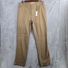 Taylor Stitch Mens 32x32 Slim Foundation Pants Khaki Organic Cotton Pants New