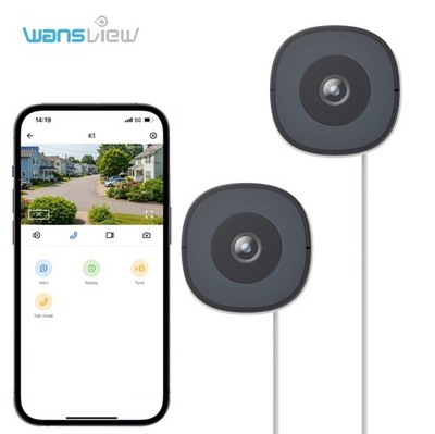 2Pack Wansview 2K Window Camera WIFI Security Camera Indoor Camera 2-Way Audio