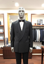 Men's Tuxedo Shawl Collar 100 Wool ,Pants Pleated Size.42R Made In Italy