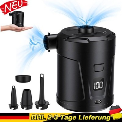 Akku Luftpumpe Elektrische 5200mAh Luftpumpe Pool Schlauchboote Luftmatratze DHL