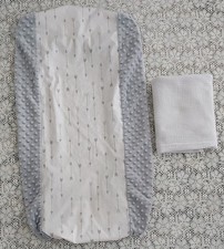 Cloud Island Baby Changing Pad Cover Aden  Anais Muslin Swaddle Blanket EUC