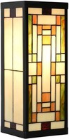 Lumilamp 5LL-6363 Tiffany Wandlampe Beige GrüN 14X16X40Cm E27 Glas Metall