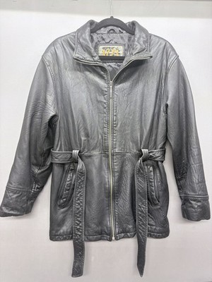 Izzi Genuine Leather Women's Large Mid-Length Jacket Y2K VTG