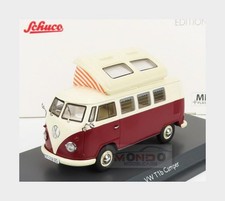 1:43 SCHUCO Volkswagen T1B Minibus Camping 1962 Red Cream 450377900 MMC
