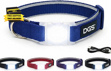 Super Bright LED All Day  Night Wear Safety Comet Collar Dogs, Adjustable Breat