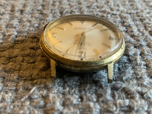 Orologio da polso Waltham 17j carica tono oro tondo uomo vintage originale FUNZIONANTE - Foto 4 di 15