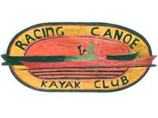 Racing Canoe, Kayak Club Sign 30 in - Weathered Wall Hanging bds12094