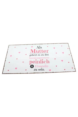 BOLTZE Plaque Métal Vintage Blanc Cœur Déco 40x20cm - Photo 1/2