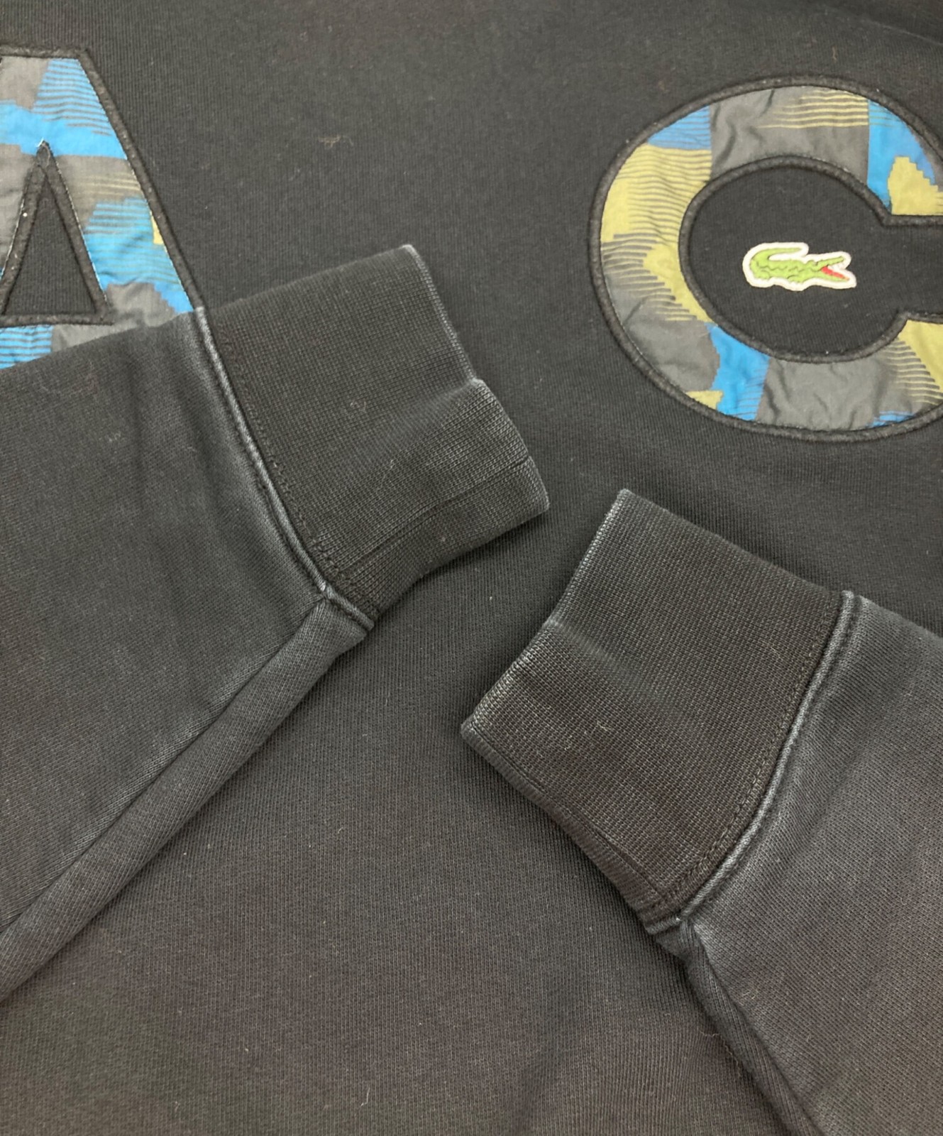 LACOSTE Logo Patch Sweatshirt/ Black/ Size M thumbnail 3