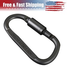 1pc Aluminum Carabiners Keychain D Shape D-Ring Keyring Clip Hook Heavy Duty