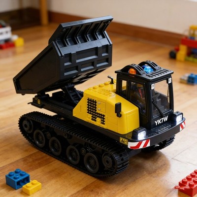 1:50 T14R Panther Electric RC Crawler Dump Truck RTR Tracked Tipper Toys Soundfs