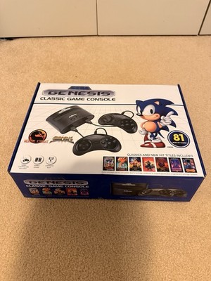 SEGA Genesis Classic Console 81 Built-In Games 2 Controllers NTSC 480p RCA