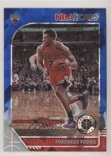 2019-20 Panini NBA Hoops Premium Stock Blue Cracked Ice Prizm Thaddeus Young o1h