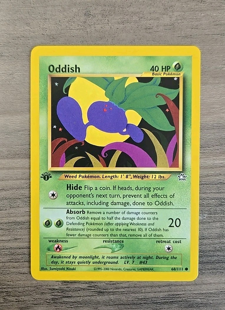 Pokémon Oddish 68/111 Neo Genesis 1st Edition NM