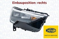 Magneti Marelli 719000000216 Hauptscheinwerfer Rechts Scheinwerfer FüR Audi