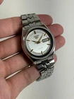 SEIKO 5 AUTOMATIC Vintage 1999 Watch 7S26-0310 Silver Dial Gold Accent 21J Japan