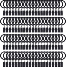 84 Pack Curtain Rod Clip Rings,1" Interior Diameter(Compatible with up to 5/8"