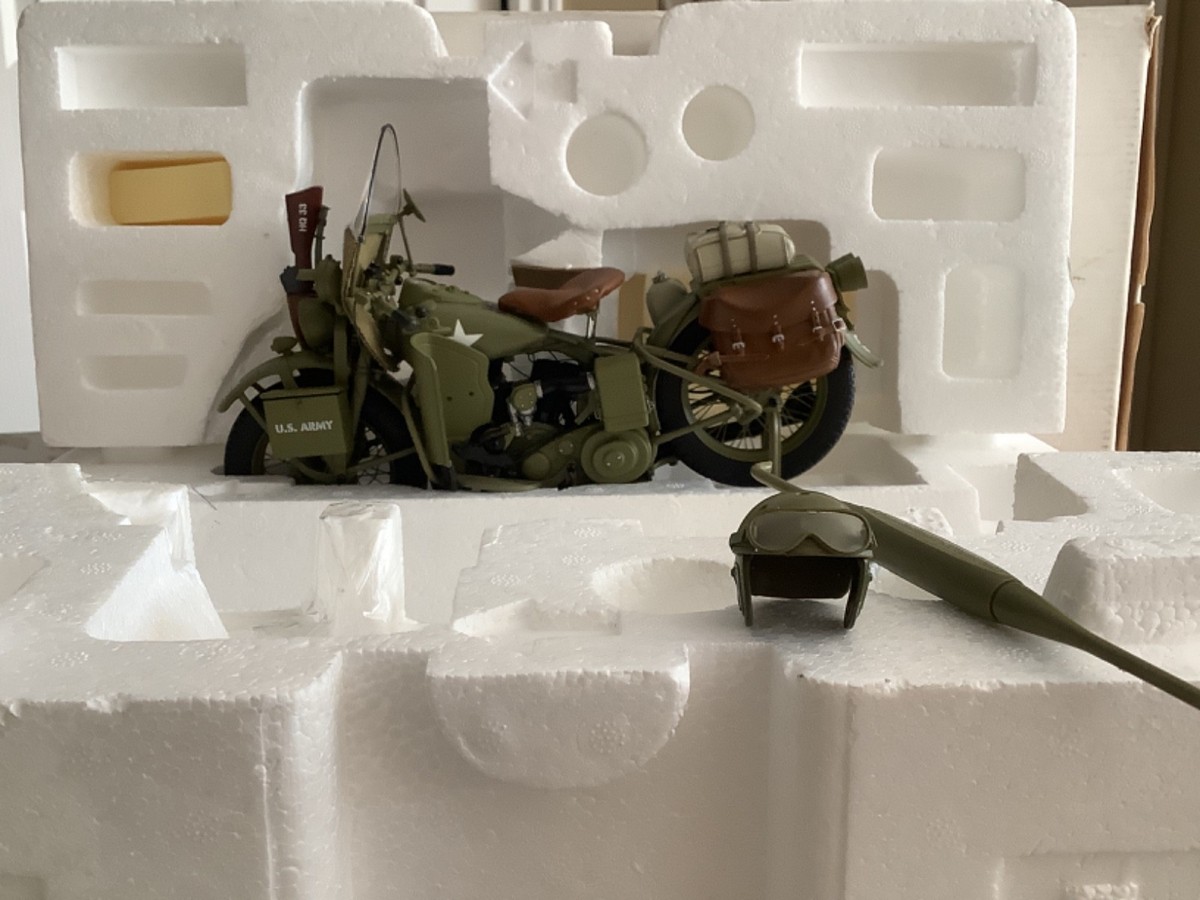 hakkacandyland　0103　♡ Franklin Mint 1942 Harley Davidson WLA Warhorse Army Motorcycle 1