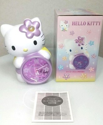 Rare Vintage Hello Kitty Talking Alarm Clock SEIKO 1998 With Box & Manual Japan
