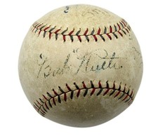Babe Ruth/Eddie Collins/Zack Wheat/Ty Cobb Signed/Auto OAL Baseball JSA 198536
