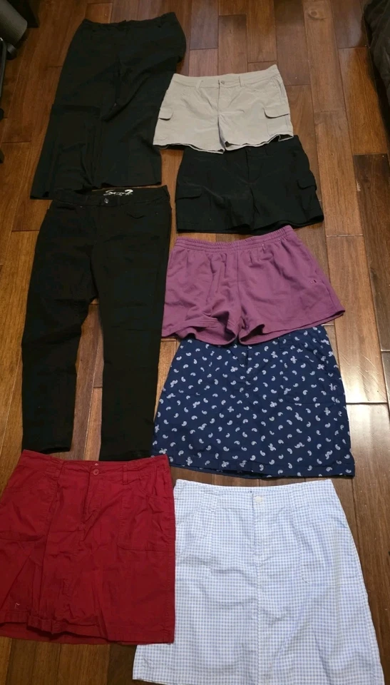 Pantalones Cortos Pantalones de Vestir Pantalones Negros Jeans Lote Mezcla Talla 14 Mujer Foto 3 de 4