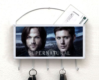 Supernatural mailbox, mail organizer, key holder, wall mount