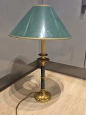 Lampada da tavolo vintage stile candelabro verde e ottone in ottone di qualità M&S 24" 