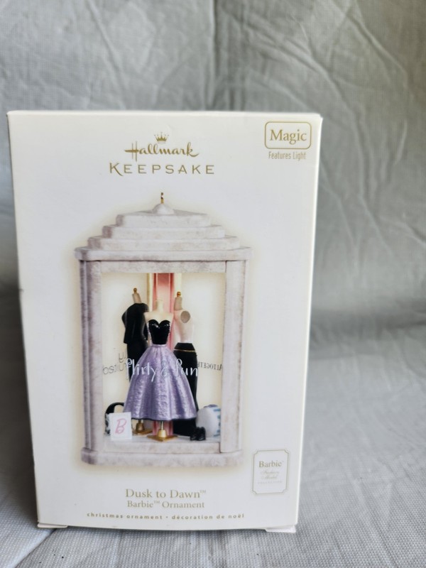 Hallmark Keepsake Barbie 2007 Dusk to Dawn Ornament - Lights W Box And Batteries
