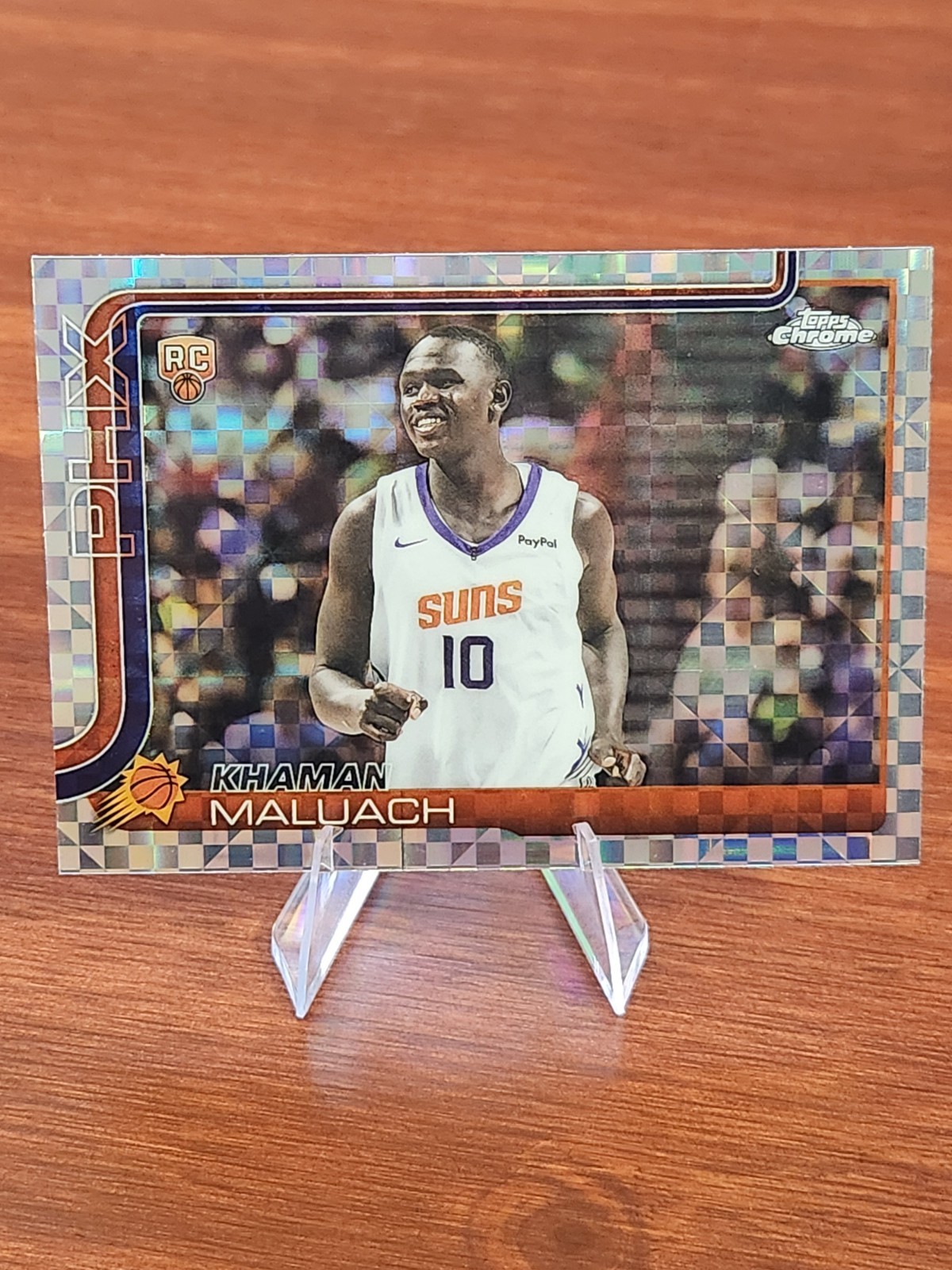 2025-26 Topps Basketball Chrome Khaman Maluach X-Fractor Holo #260 (RC)