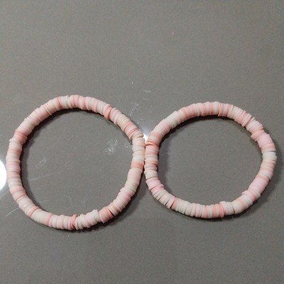 Handgefertigtes Ton Perlen Armband Mehrfarbig Mutter und Tochter Set - KOSTENLOSER VERSAND