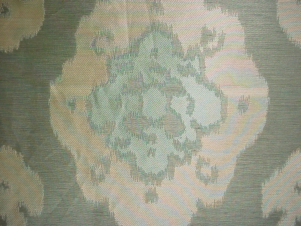 2-1/4Y Scalamandre HB 1760IZMI Izmir Twilight Silk Linen Ikat Upholstery Fabric - Image 3 of 4