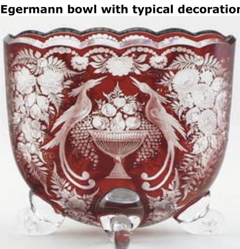 Rare 9.5” BOHEMIAN FRUIT BOWL CZECH MOSER ENGRAVED CUT TO CLEAR GOLD Hobnail 🎁 - Picture 10 of 10