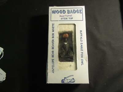 Bear Patrol Wood Badge Critter Hiking Stick Top, Stave Top  D6