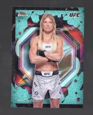 2024 Topps Finest UFC - Rare Manon Fiorot #225 Aqua Glitter Refractor
