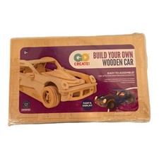 Build Your Own Wooden Car, 3D Wooden Puzzle by Go Create, Easy to Assemble, NEW