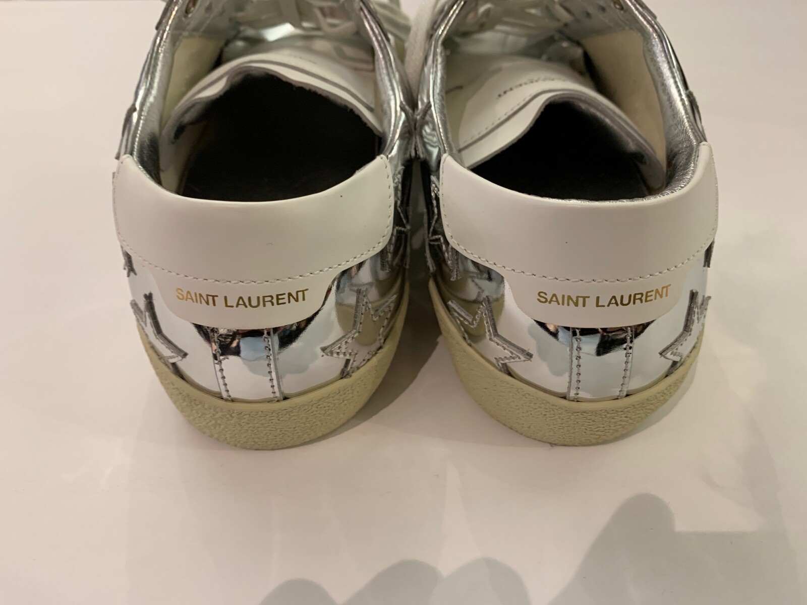 ❤️Sneaker basse Saint Laurent Court Classic Star argento❤️