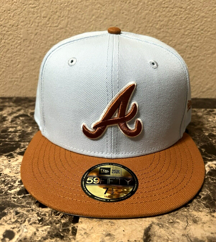 New Era MLB Atlanta Braves Two Tone 59FIFTY Fitted Hat 7 1/2 Glacial Blue BNWT - 第 1/8 張圖片