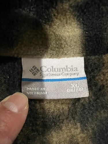 COLUMBIA Youth Camo Fleece Zip Lightweight Hunting Jacket Size XLarge 18/20 - Picture 2 of 10