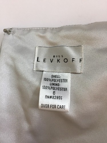 Bill Levkoff Size 6 Dress Gray Silver Formal Party Bridesmaid Mini - 第 4/5 張圖片