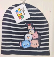 Disney Tsum Tsum Knit Beanie Hat Cap Striped Winter One Size