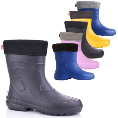 LEMIGO leichte EVA Gummistiefel gefüttert Thermostiefel Winterstiefel Jessy 