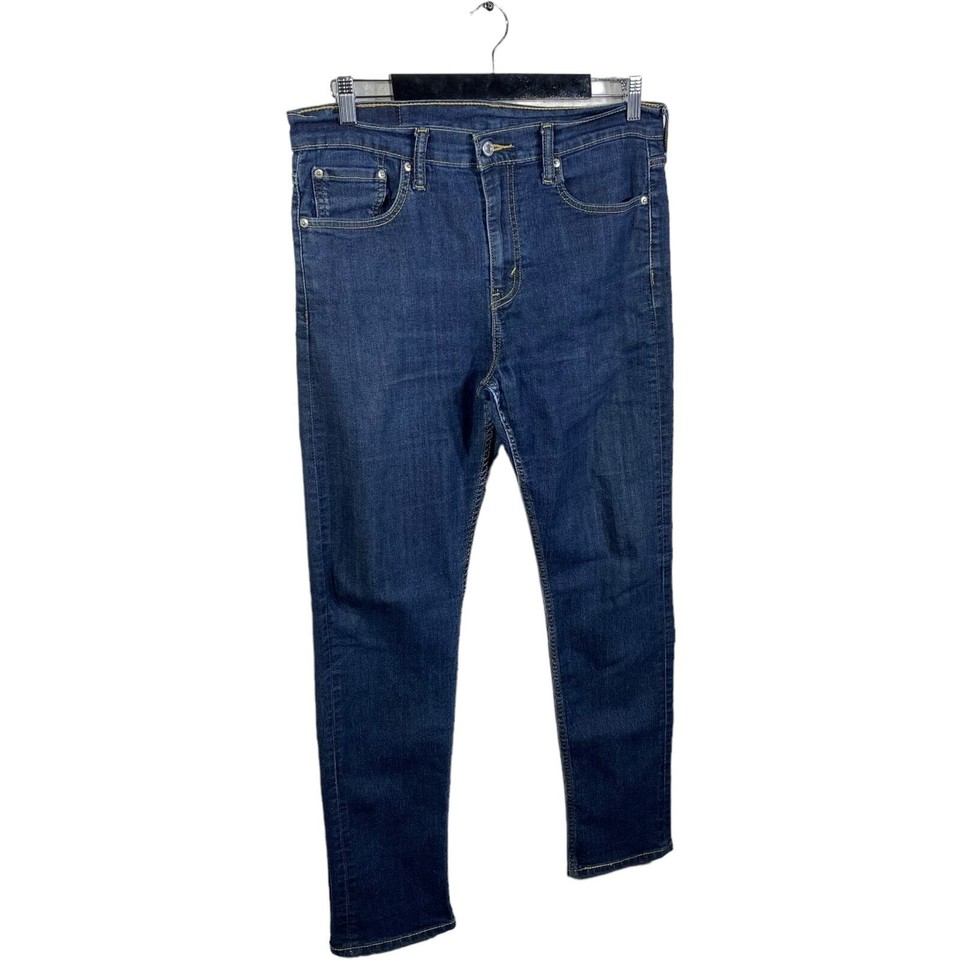 Levis 501 Zip Fly Straight Leg Dark Wash Denim Pants eBay