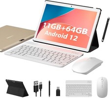 LNMBBS Android Tablet 10", 4GB RAM 64GB Storage, Android 12.0, Stylus