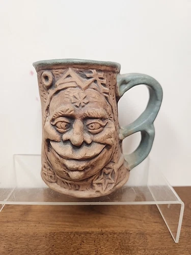 VINTAGE SMILING CROSSEYED OGRE DOUBLE SIDED CREATURE INSIDE RUMPH STYLE MUG